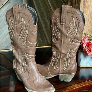 Brown Western Cowboy Boots